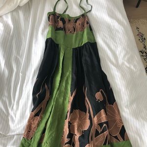 Floral silk dress